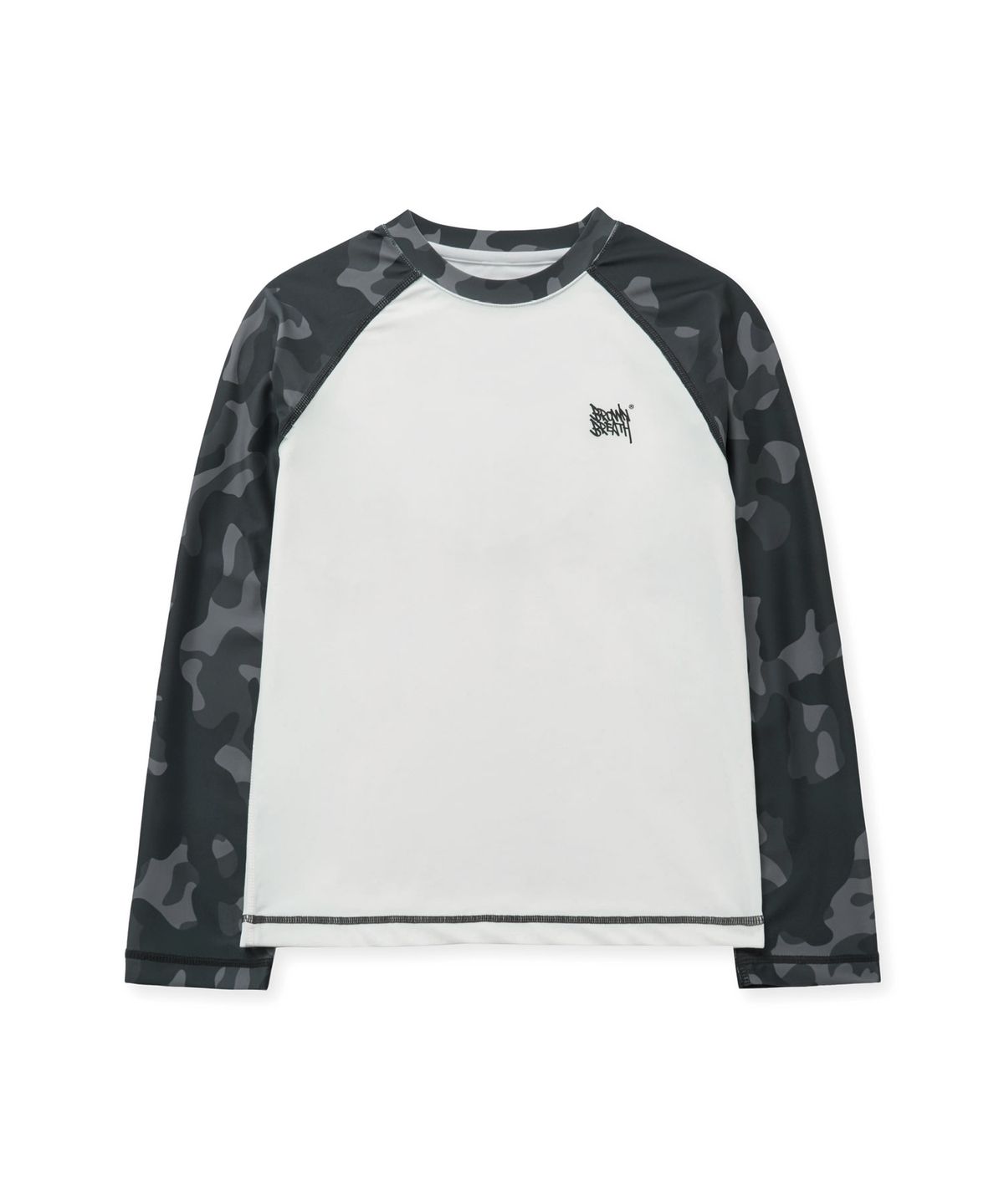브라운브레스 키즈(BROWNBREATH KIDS) KIDS CAMO RASH GUARD TEE - DARK GREY