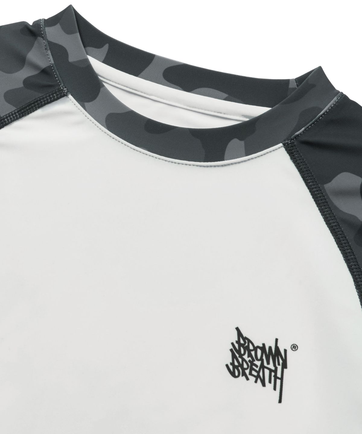 브라운브레스 키즈(BROWNBREATH KIDS) KIDS CAMO RASH GUARD TEE - DARK GREY