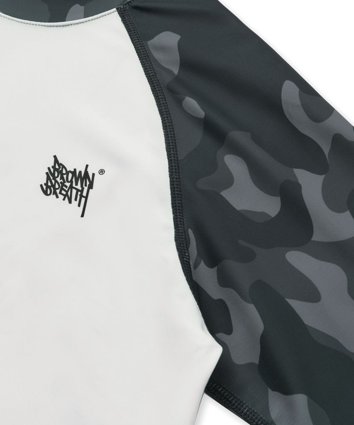 브라운브레스 키즈(BROWNBREATH KIDS) KIDS CAMO RASH GUARD TEE - DARK GREY