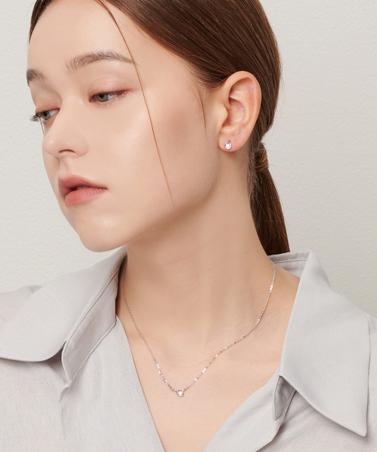 러비앤비(LOVEENB) [14K gold] 디테 랩다이아몬드 귀걸이