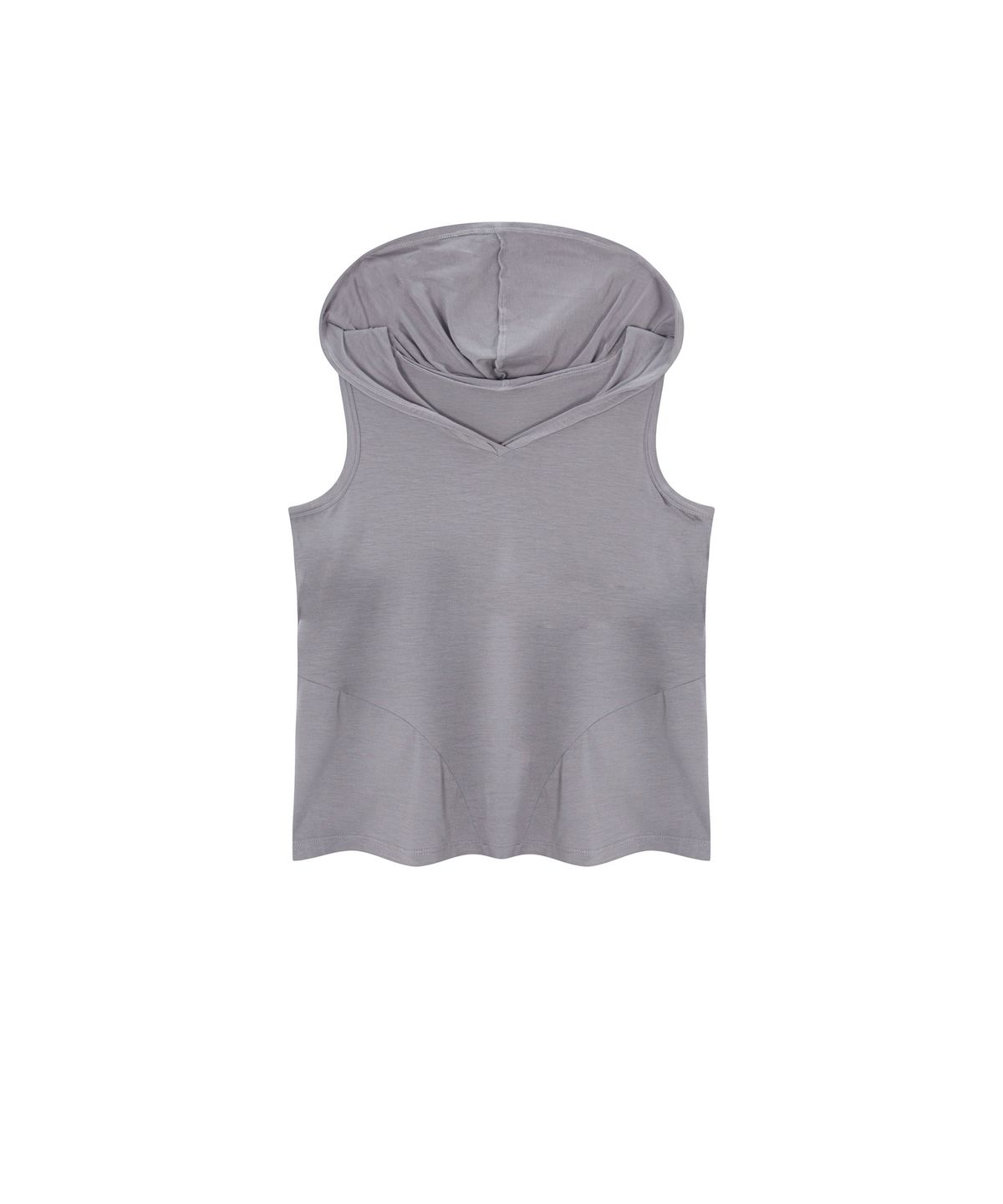 온유어오운(ONYOUROWN) CURVED LINE HOOD SLEEVELES (GREY)