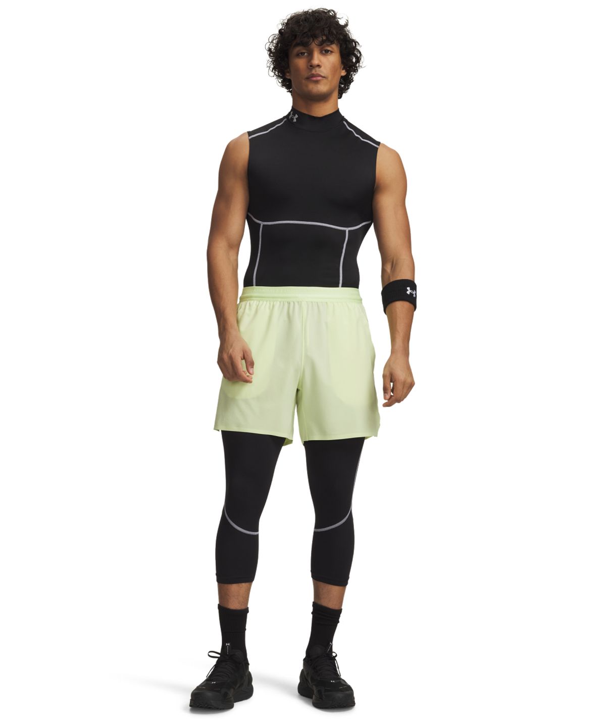 언더아머(UNDERARMOUR) 히트기어 엘리트 3/4 레깅스 6015387-008