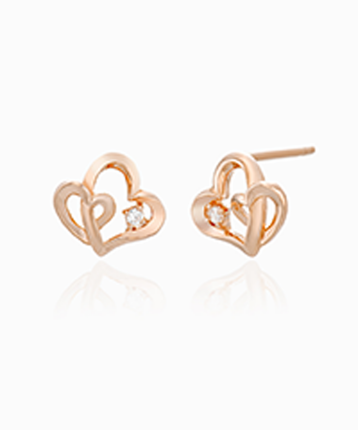 러비앤비(LOVEENB) [14K gold] 더블 하트 귀걸이