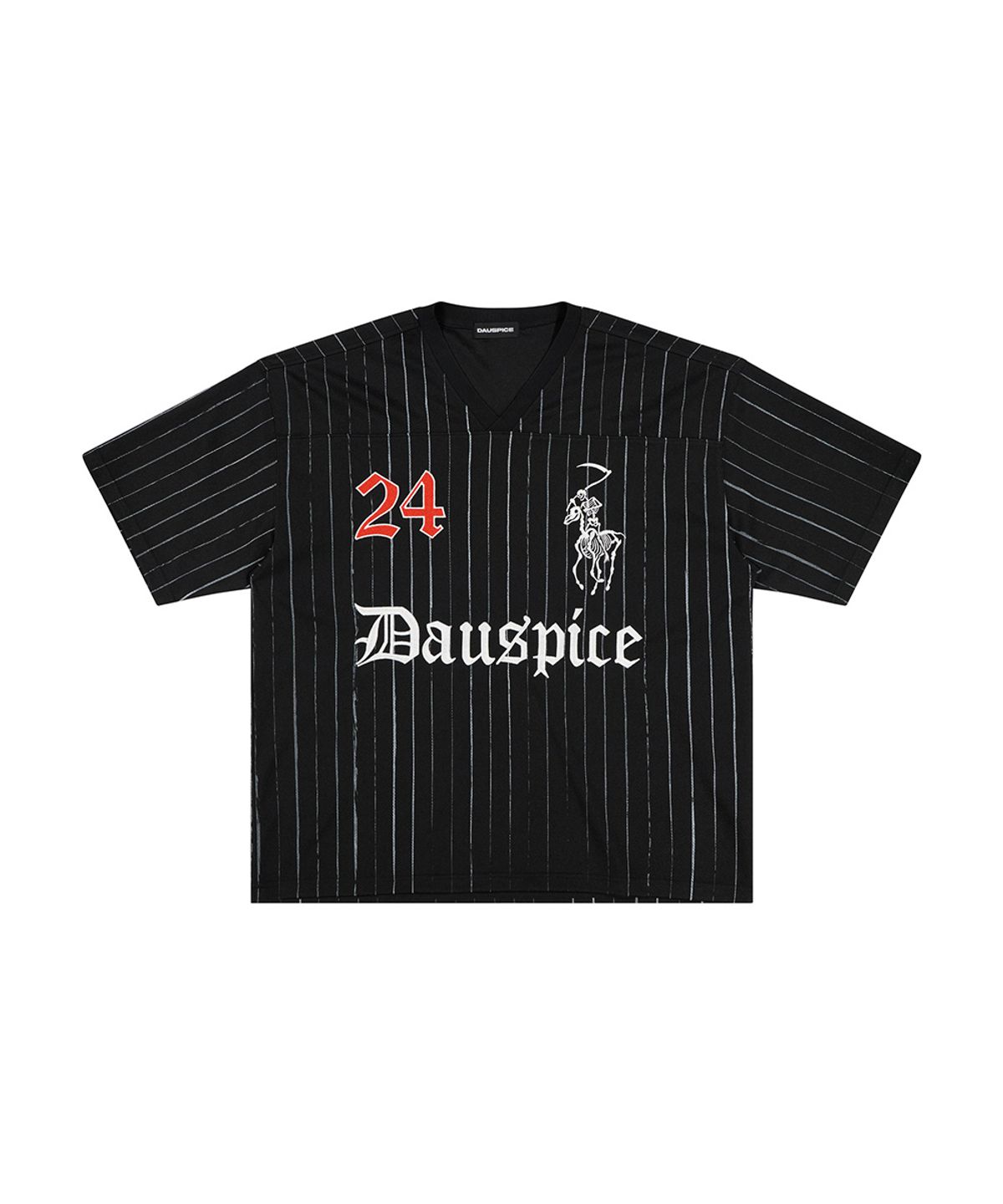 디오스피스(DAUSPICE) BB STRIPE FOOTBALL JERSEY Black