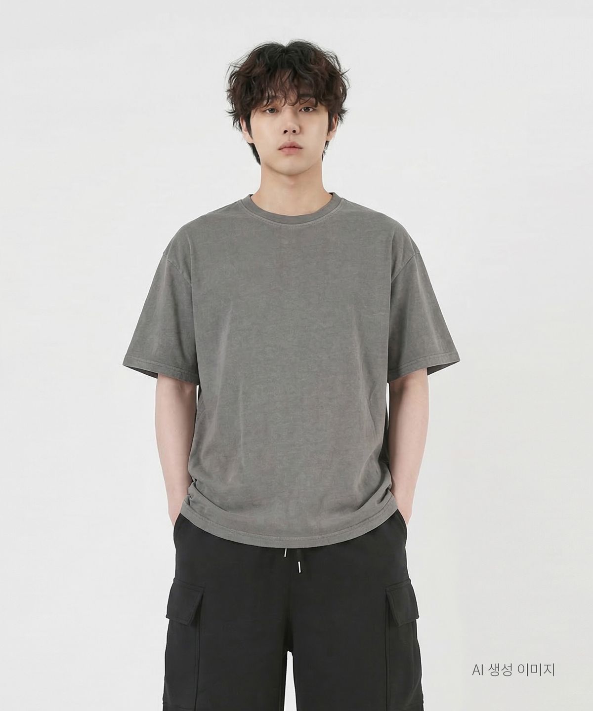음(UMM) 오버핏 무지 피그먼트 반팔티셔츠 5COLOR