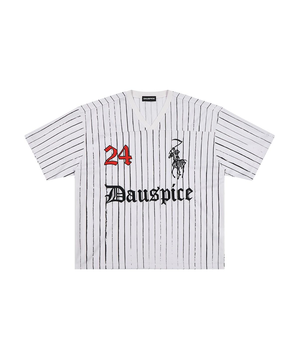 디오스피스(DAUSPICE) BB STRIPE FOOTBALL JERSEY White