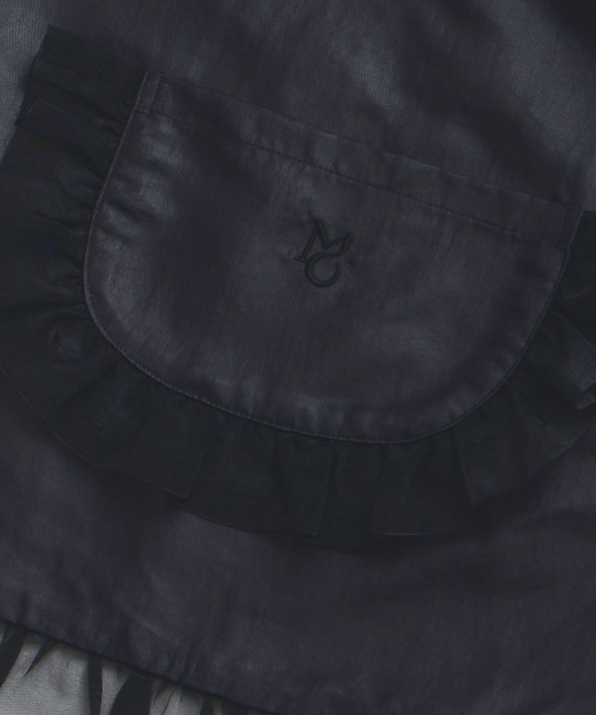 무아르모아(MOIREMOA) Lustre Shirring Bag-Black