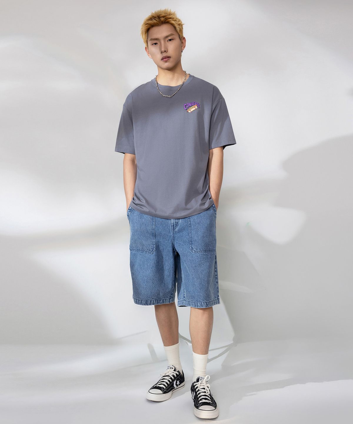 컨버스(CONVERSE) 토스터 그래픽 티셔츠 콰이어트 쉐이드 MCJ751-G6M
