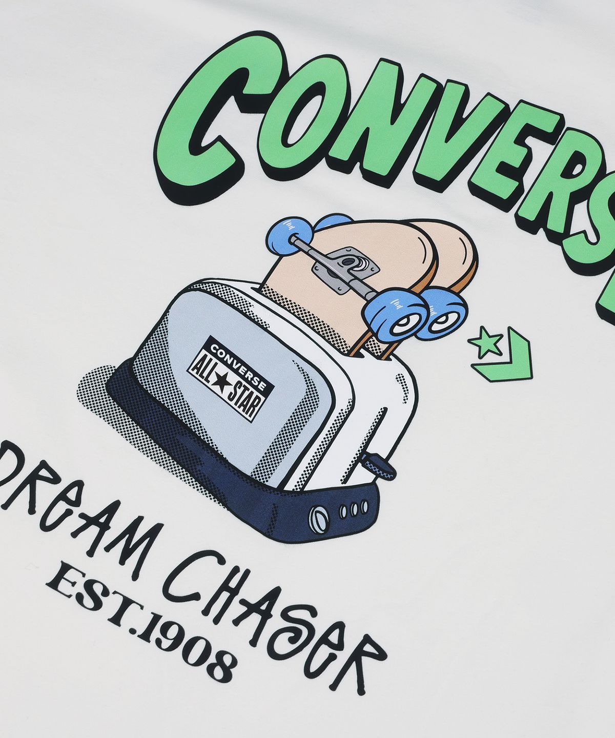 컨버스(CONVERSE) 토스터 그래픽 티셔츠 에그렛 MCJ751-W2Y