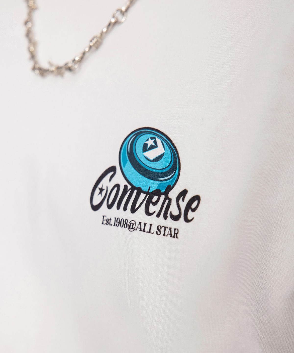 컨버스(CONVERSE) 소로나 도그 그래픽 티셔츠 에그렛 MCJ752-W2Y