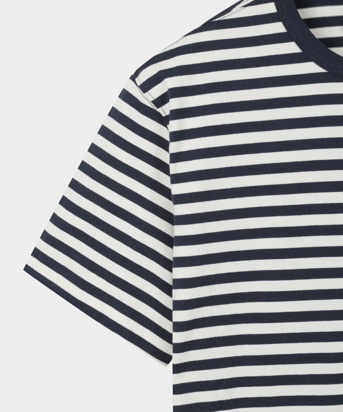브룩스 브라더스(BROOKS BROTHERS) 스트라이프 반팔티셔츠 (네이비) (BBNPMOG205)