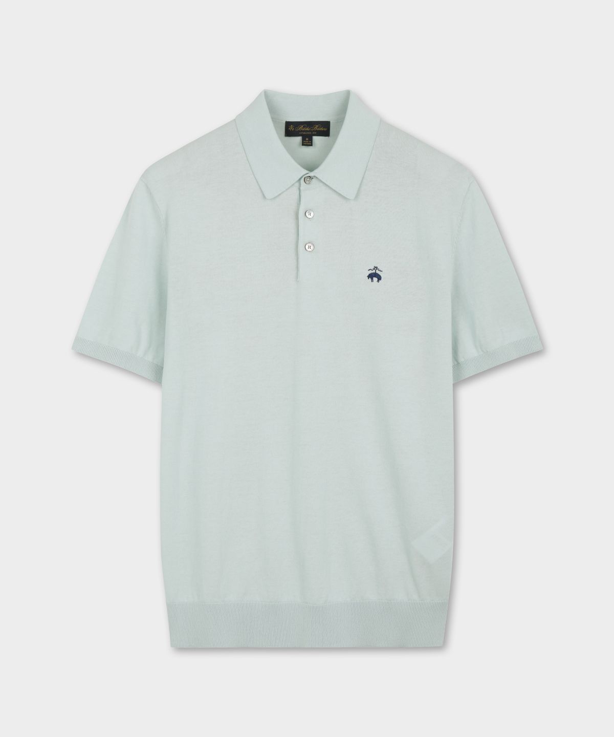브룩스 브라더스(BROOKS BROTHERS) 코튼 폴로 반팔 스웨터 (민트) (BBWTMOG202)