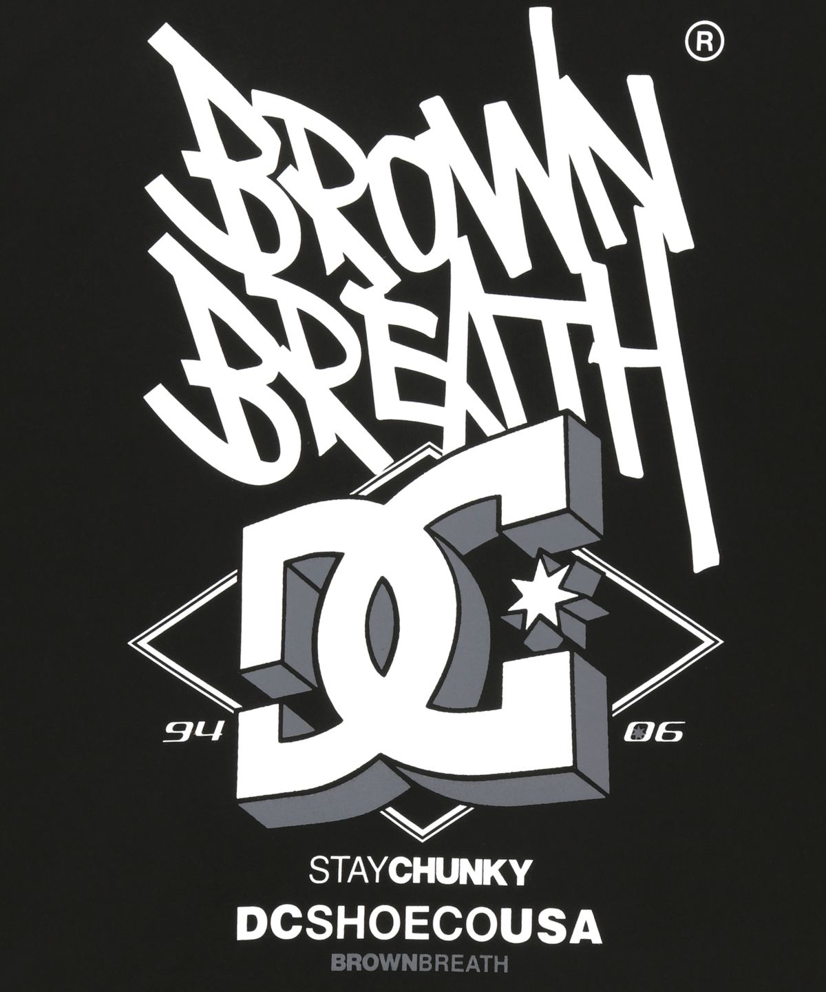 브라운브레스(BROWNBREATH) BXD CHUNKY TEE - BLACK