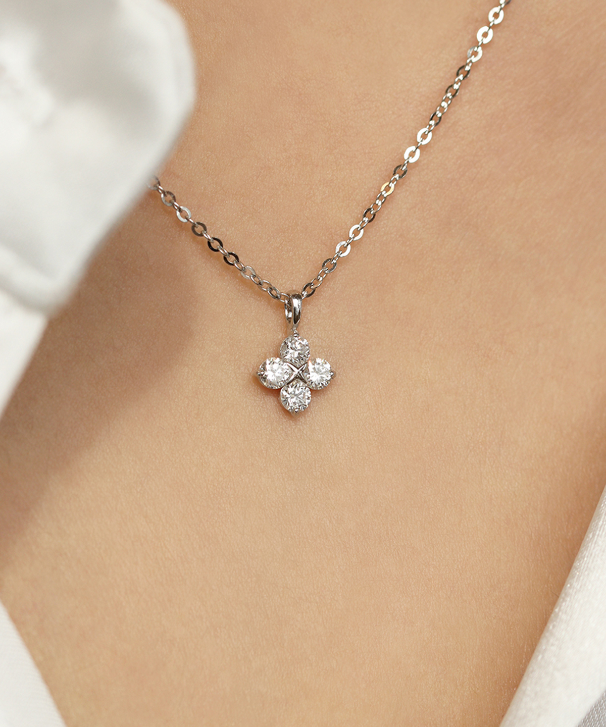 러비앤비(LOVEENB) [14K gold] 포네 랩다이아몬드 목걸이