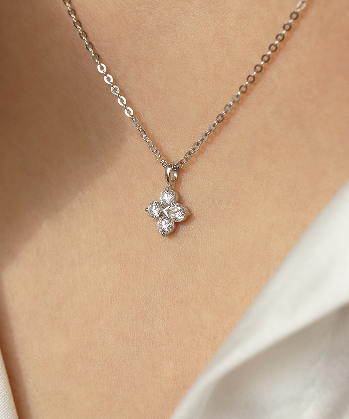 러비앤비(LOVEENB) [14K gold] 포네 랩다이아몬드 목걸이