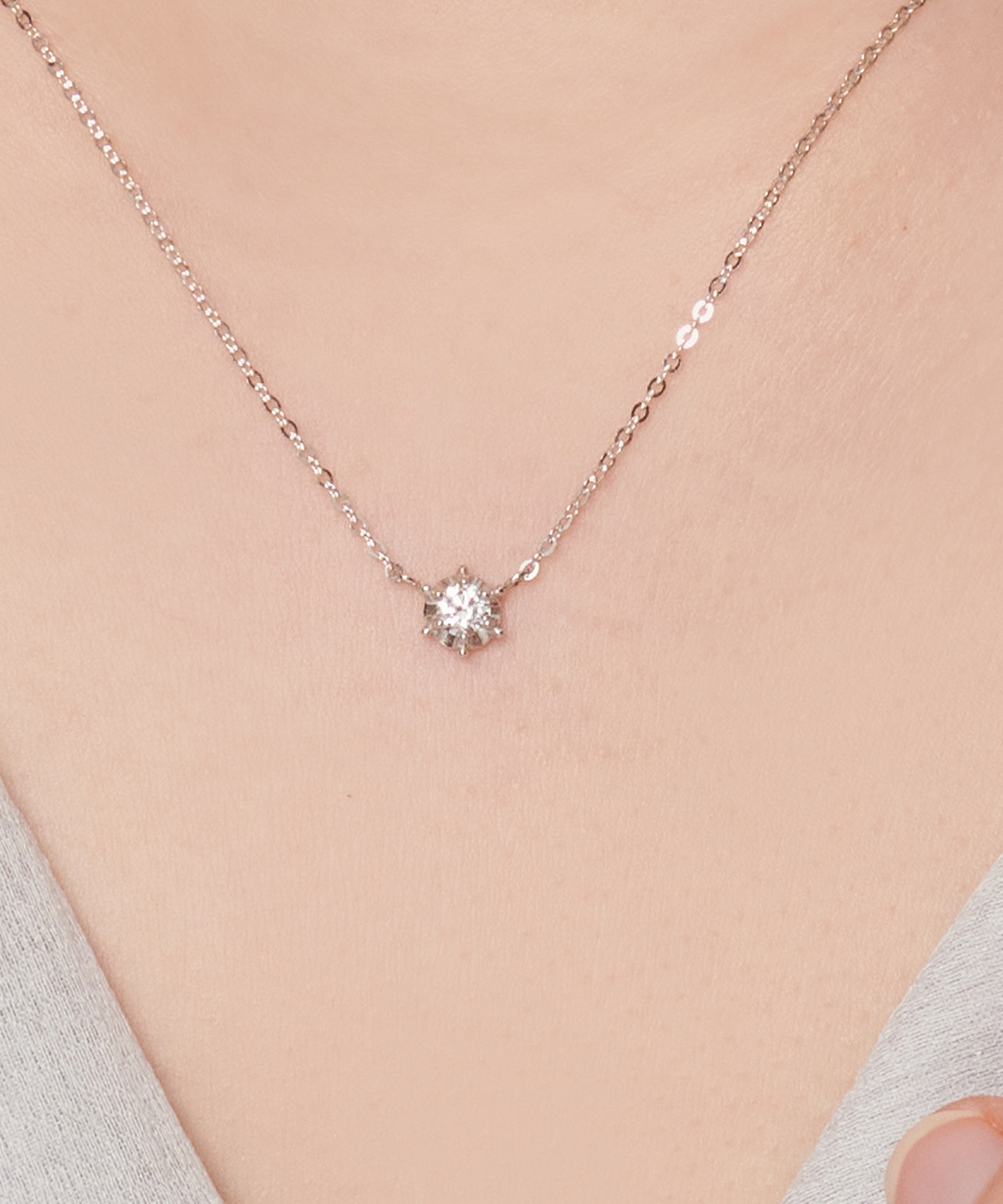 러비앤비(LOVEENB) [14K gold] 아르테 랩다이아몬드 목걸이