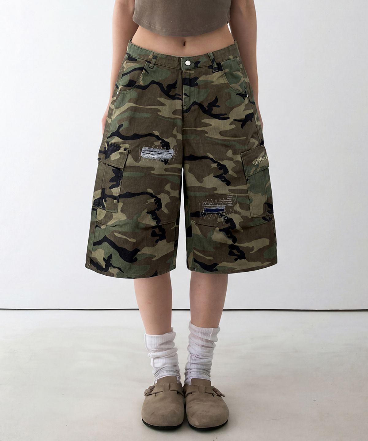 아티스트웨어(ARTISTWEAR) [ATW] 리페어 필드 카모쇼츠