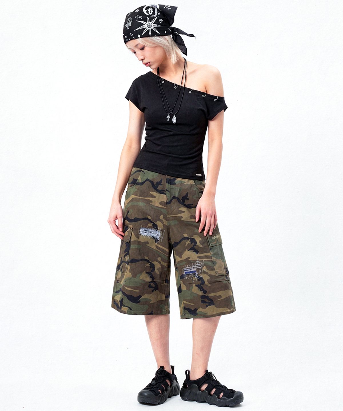 아티스트웨어(ARTISTWEAR) [ATW] 리페어 필드 카모쇼츠