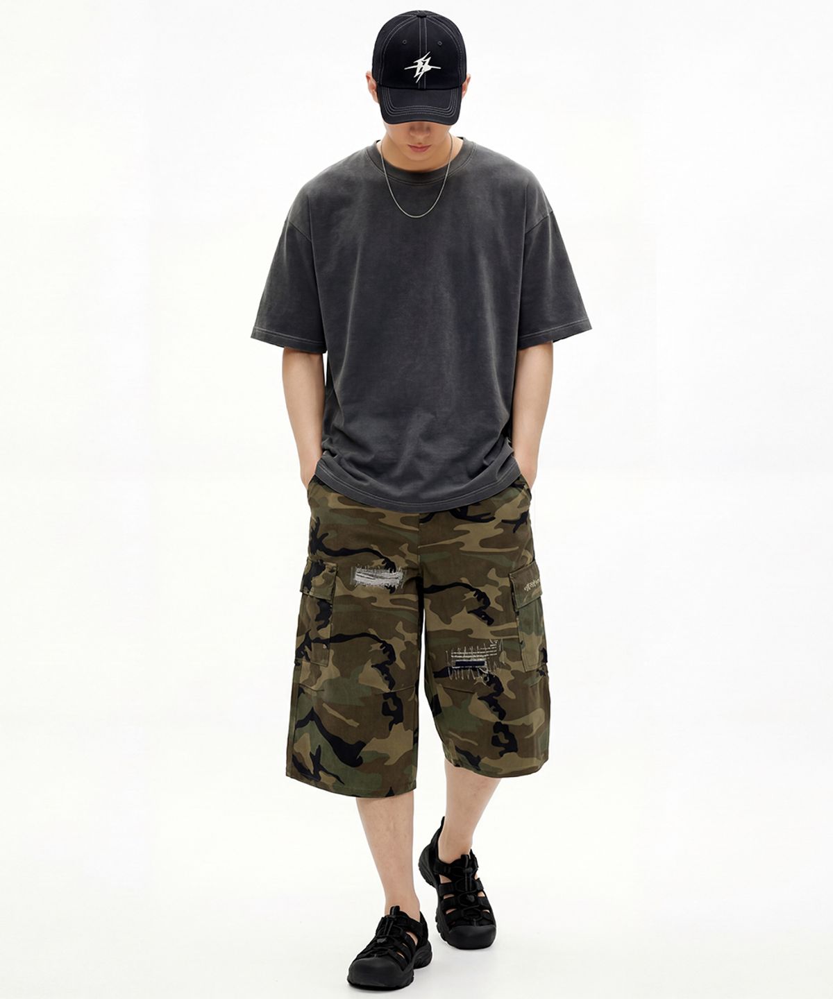 아티스트웨어(ARTISTWEAR) [ATW] 리페어 필드 카모쇼츠