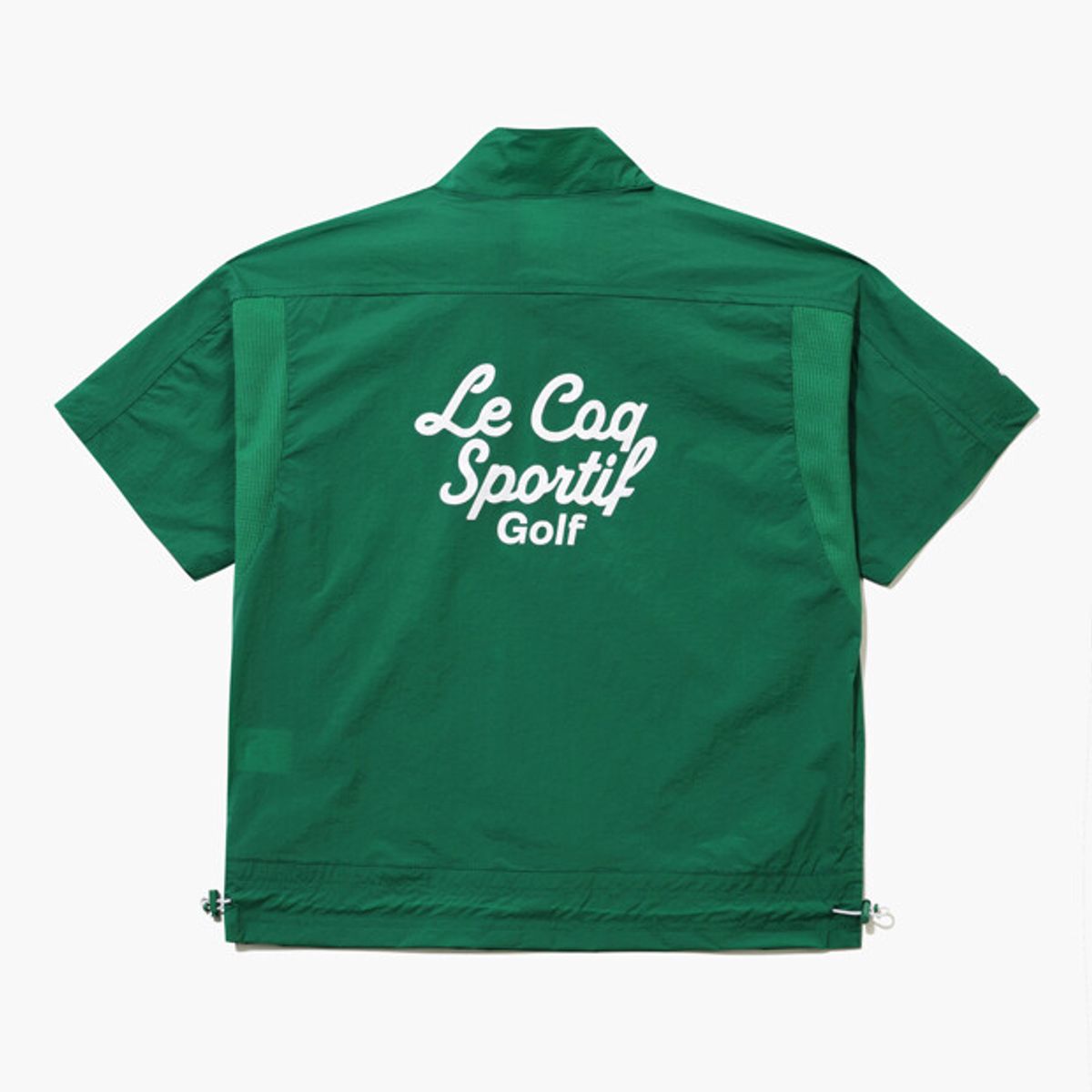 르꼬끄 골프(LECOQ GOLF) 여성 경량 우븐 반집업 반팔 티셔츠 _GREN GR222LTS47