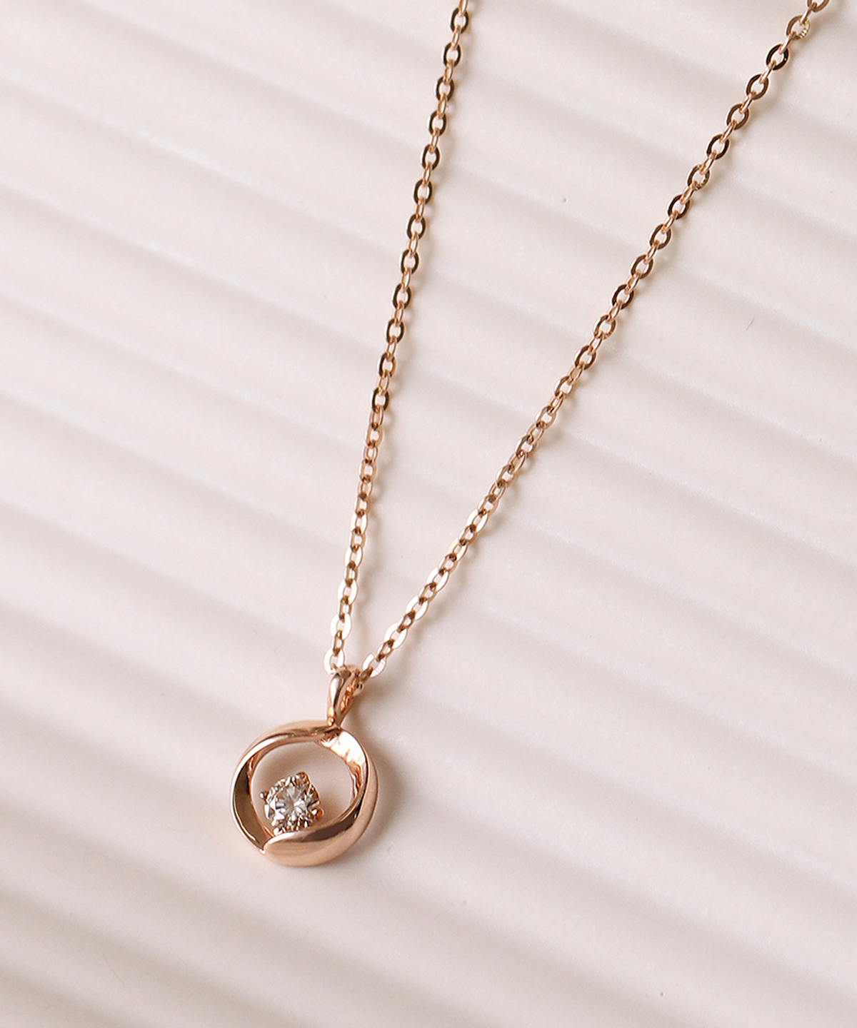 러비앤비(LOVEENB) [14K gold] 1부 랩다이아몬드 라운드 목걸이