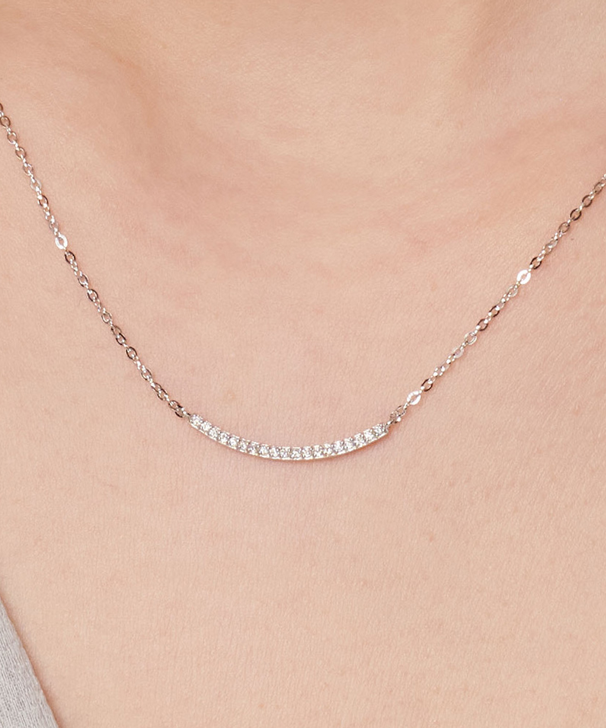 러비앤비(LOVEENB) [14K gold] 랩다이아 스윙 스틱 목걸이