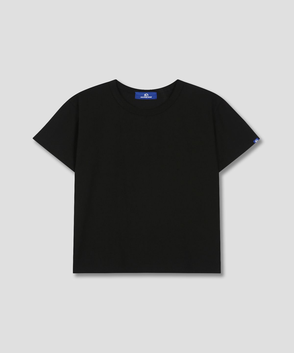돌핀웨이브어패럴(DOLPHIN WAVE APPAREL) 돌핀 우먼즈 세미크롭 루즈핏 코튼 스판 반팔 티셔츠 3COLOR