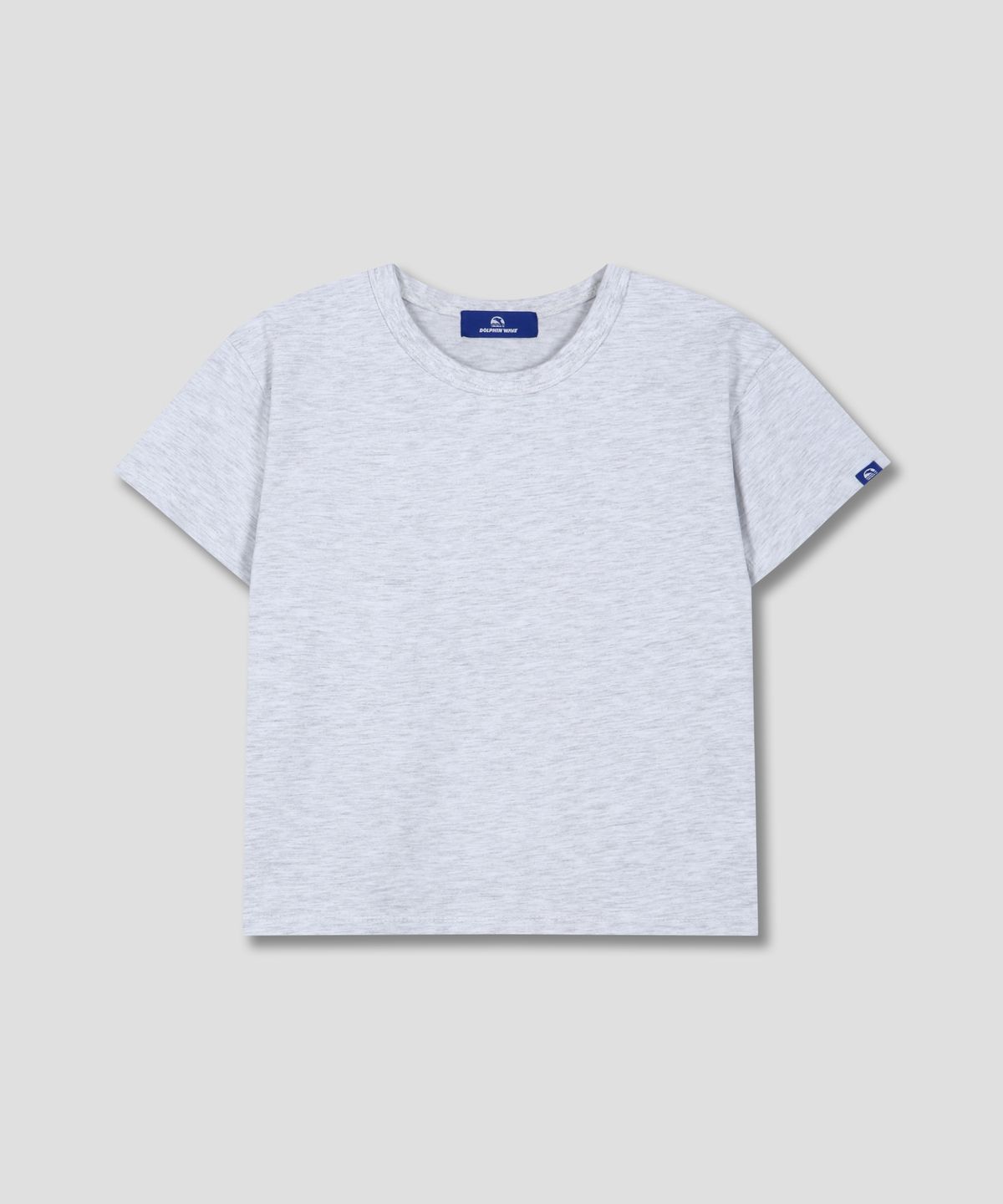 돌핀웨이브어패럴(DOLPHIN WAVE APPAREL) 돌핀 우먼즈 세미크롭 루즈핏 코튼 스판 반팔 티셔츠 3COLOR