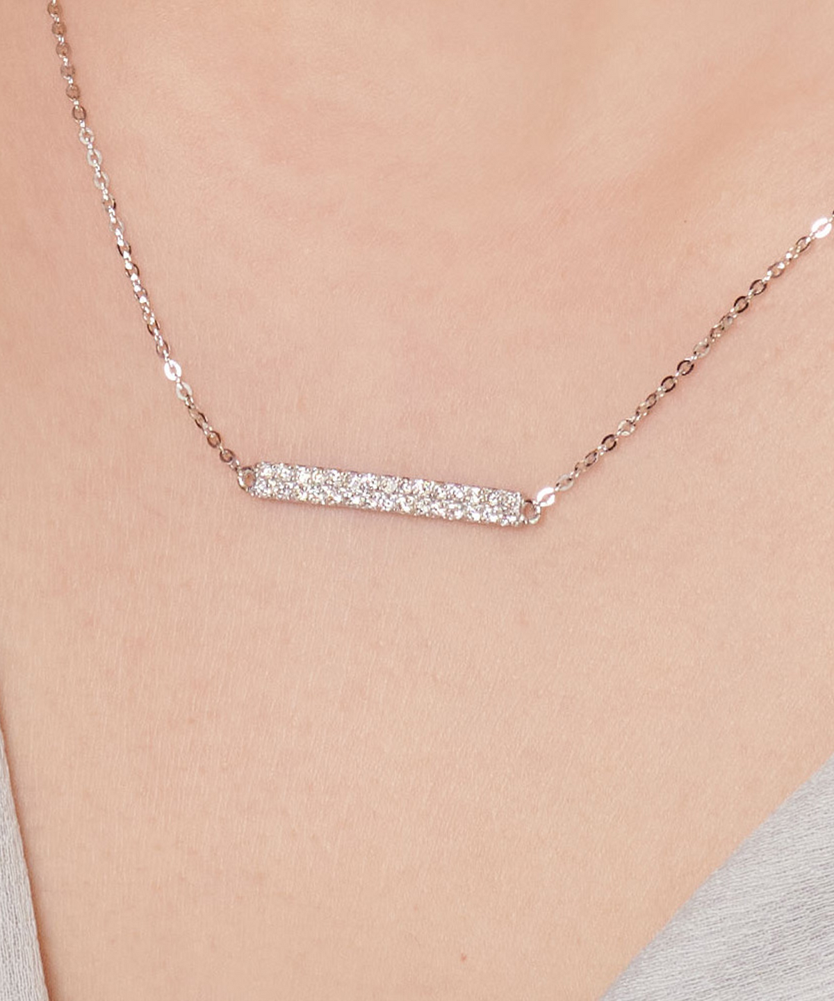 러비앤비(LOVEENB) [14K gold] 랩다이아 슬림 목걸이