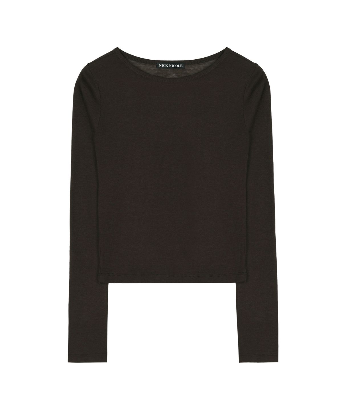 닉앤니콜(NICK&NICOLE) [ESSENTIAL] WOOL TENCEL TEE_BROWN