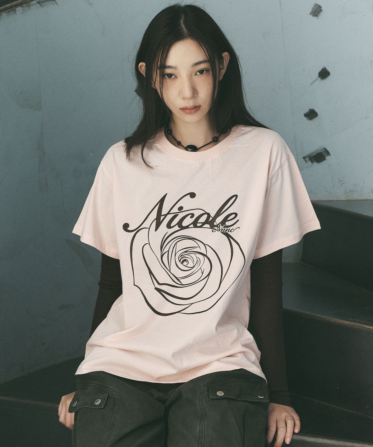닉앤니콜(NICK&NICOLE) [ESSENTIAL] WOOL TENCEL TEE_BROWN