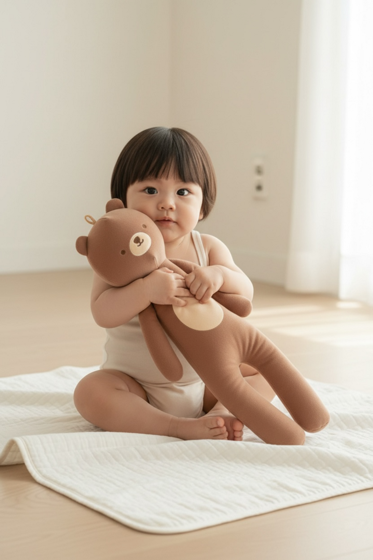나라홈데코(NARAHOMEDECO) 코지엔 애니멀애착롱쿠션 베어