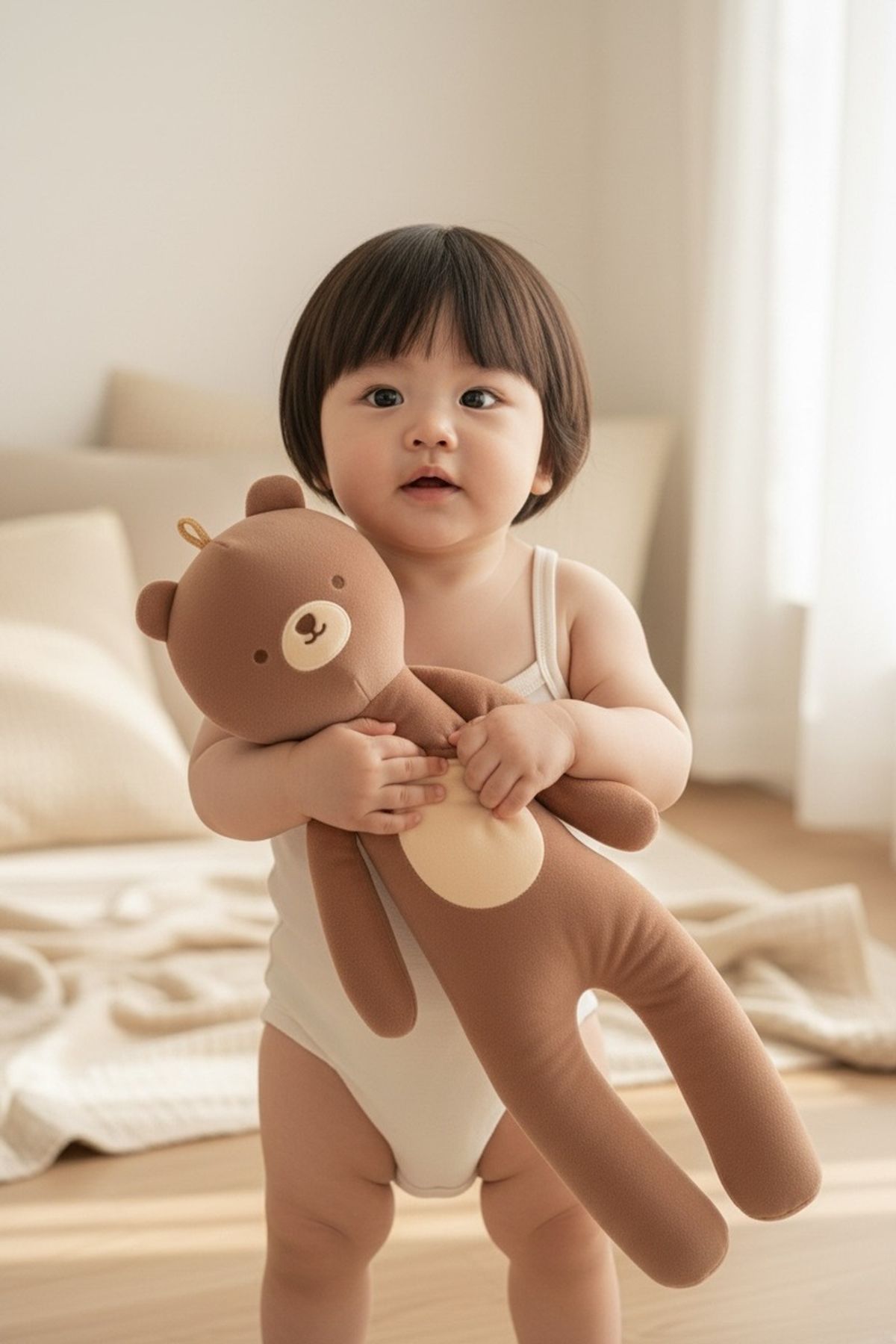 나라홈데코(NARAHOMEDECO) 코지엔 애니멀애착롱쿠션 베어