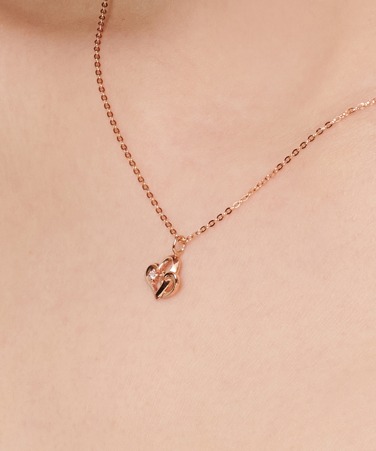 러비앤비(LOVEENB) [14K gold] 더블 하트 목걸이