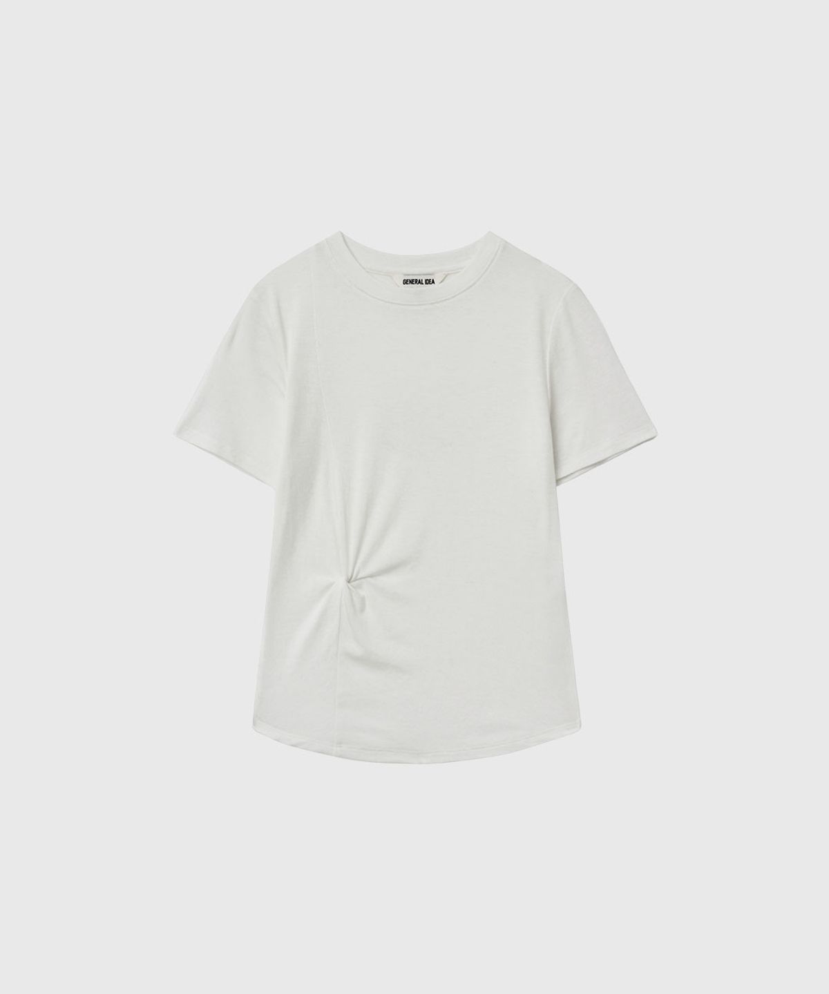 제너럴아이디어(GENERALIDEA) 아세테이트 꼬임 반팔 티셔츠 [WHITE] / GF2LTS520