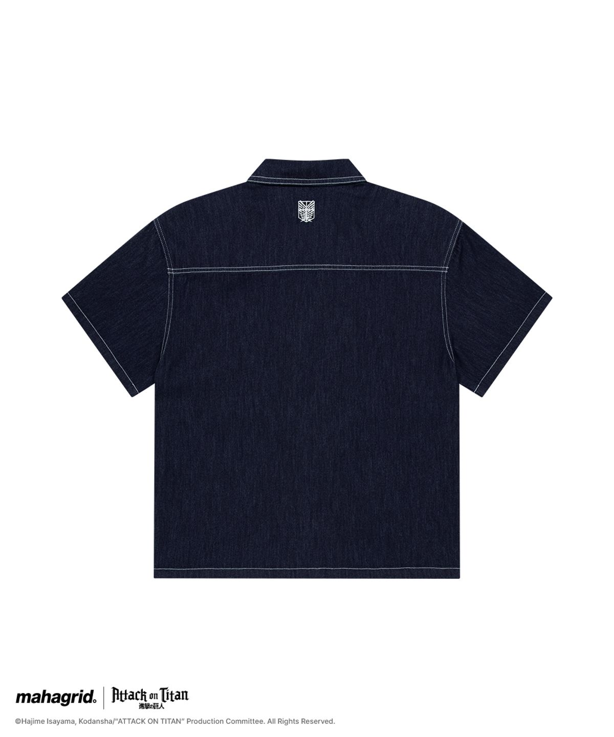 마하그리드(MAHAGRID) [진격의거인] SASAGEYO DENIM HALF SHIRT BLUE(MG2GMMW342T)