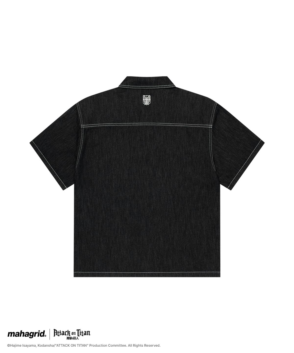 마하그리드(MAHAGRID) [진격의거인] SASAGEYO DENIM HALF SHIRT BLACK(MG2GMMW342T)