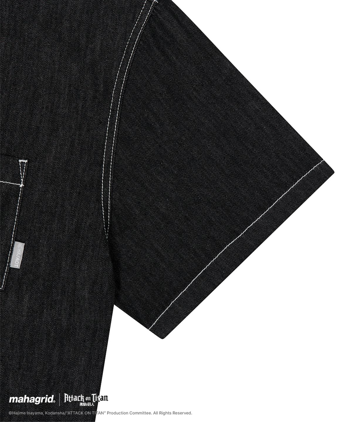 마하그리드(MAHAGRID) [진격의거인] SASAGEYO DENIM HALF SHIRT BLACK(MG2GMMW342T)