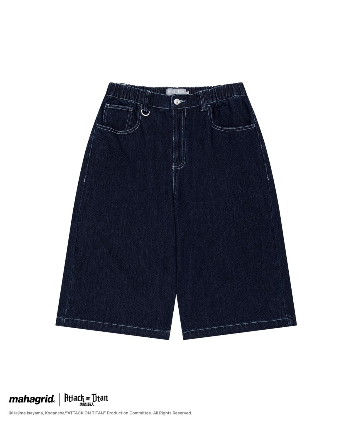 마하그리드(MAHAGRID) [진격의거인] LEVI INDIGO DENIM SHORTS BLUE(MG2GMMD114T)