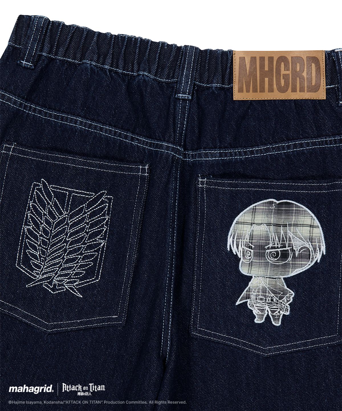 마하그리드(MAHAGRID) [진격의거인] LEVI INDIGO DENIM SHORTS BLUE(MG2GMMD114T)