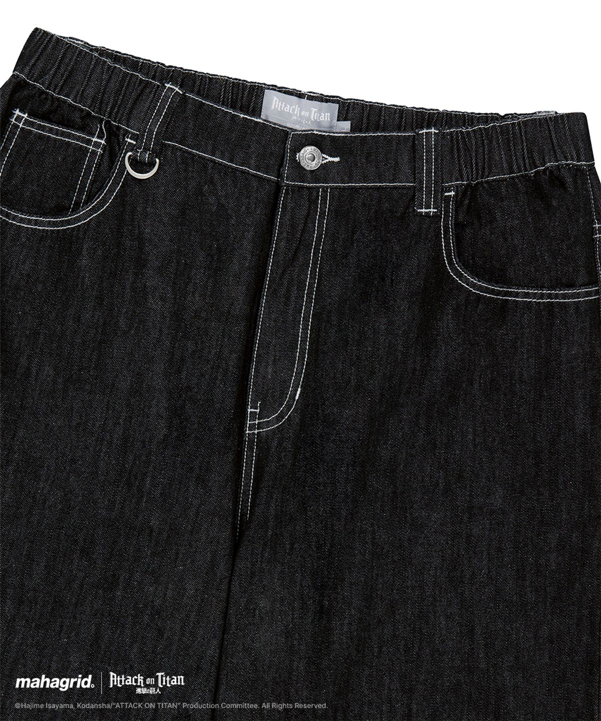 마하그리드(MAHAGRID) [진격의거인] LEVI INDIGO DENIM SHORTS BLACK(MG2GMMD114T)