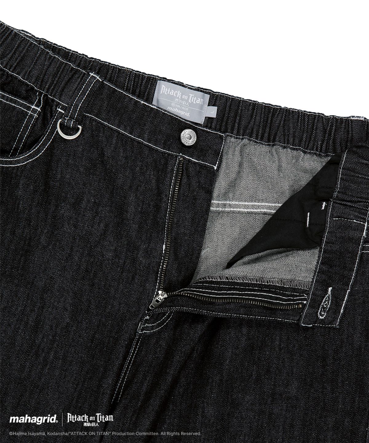 마하그리드(MAHAGRID) [진격의거인] LEVI INDIGO DENIM SHORTS BLACK(MG2GMMD114T)