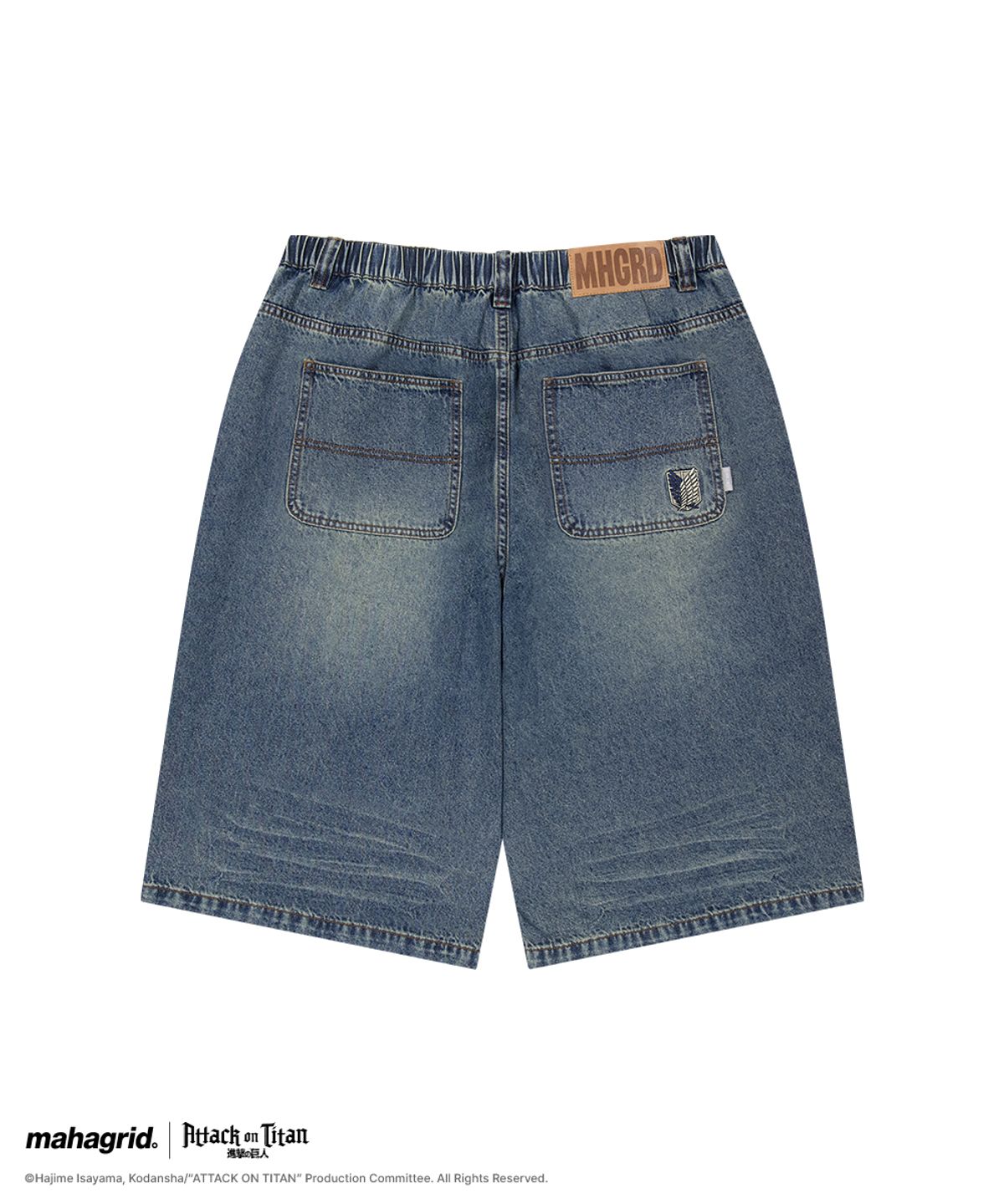 마하그리드(MAHAGRID) [진격의거인] TITAN DENIM SHORTS BLUE(MG2GMMD115T)