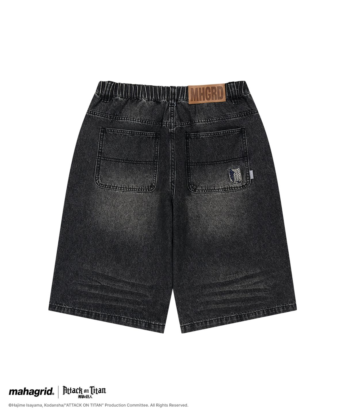 마하그리드(MAHAGRID) [진격의거인] TITAN DENIM SHORTS BLACK(MG2GMMD115T)