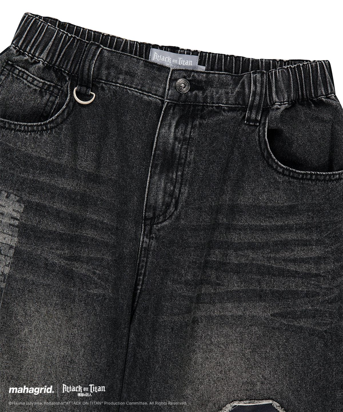 마하그리드(MAHAGRID) [진격의거인] TITAN DENIM SHORTS BLACK(MG2GMMD115T)