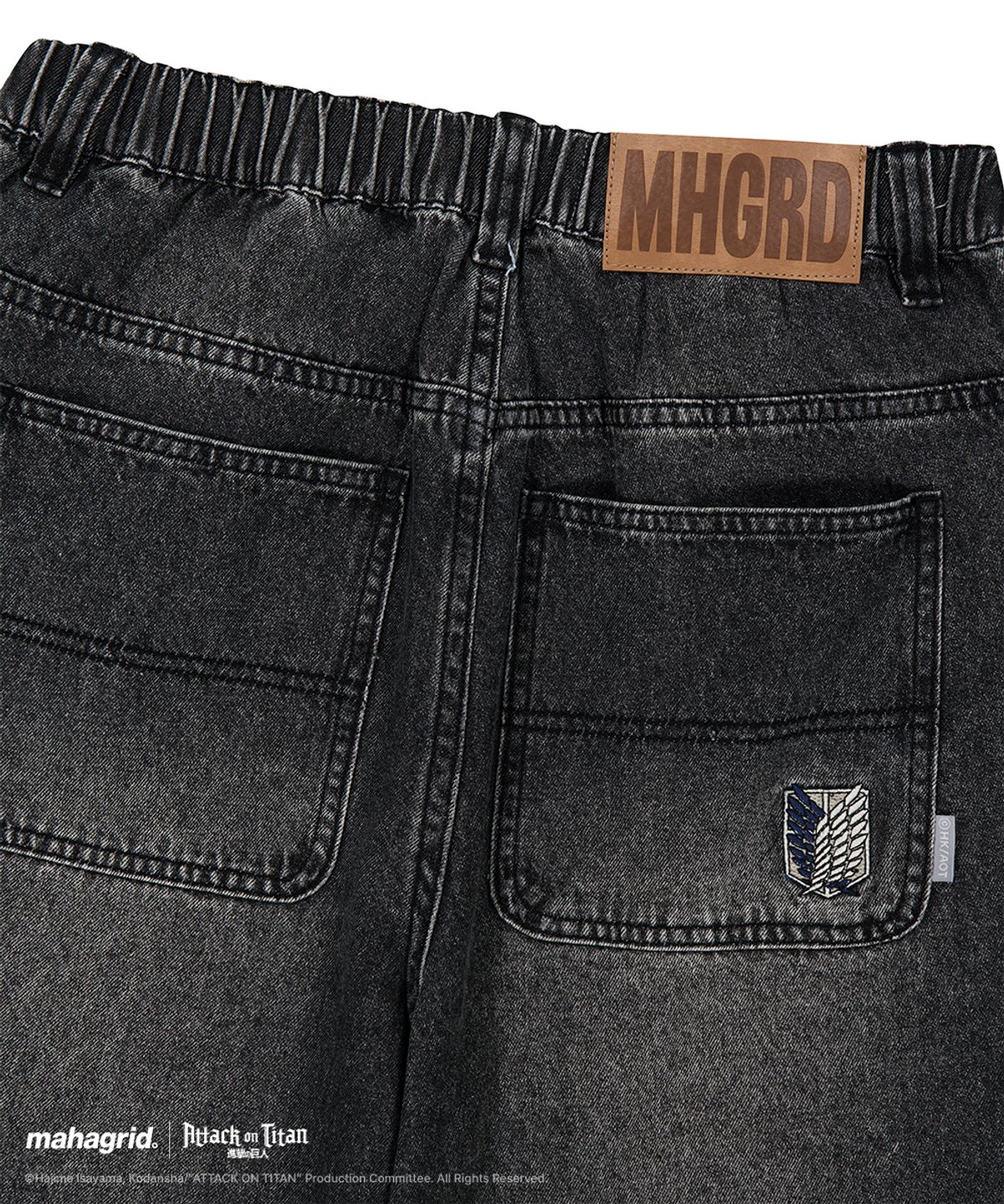 마하그리드(MAHAGRID) [진격의거인] TITAN DENIM SHORTS BLACK(MG2GMMD115T)