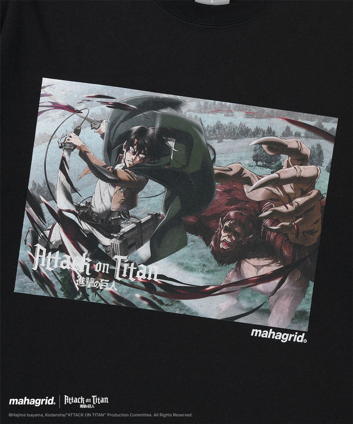 마하그리드(MAHAGRID) [진격의거인] LEVI SCENE TEE BLACK(MG2GMMT500T)