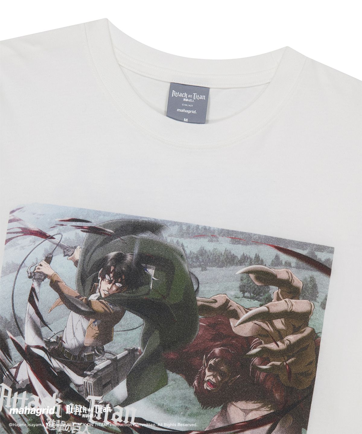 마하그리드(MAHAGRID) [진격의거인] LEVI SCENE TEE WHITE(MG2GMMT500T)
