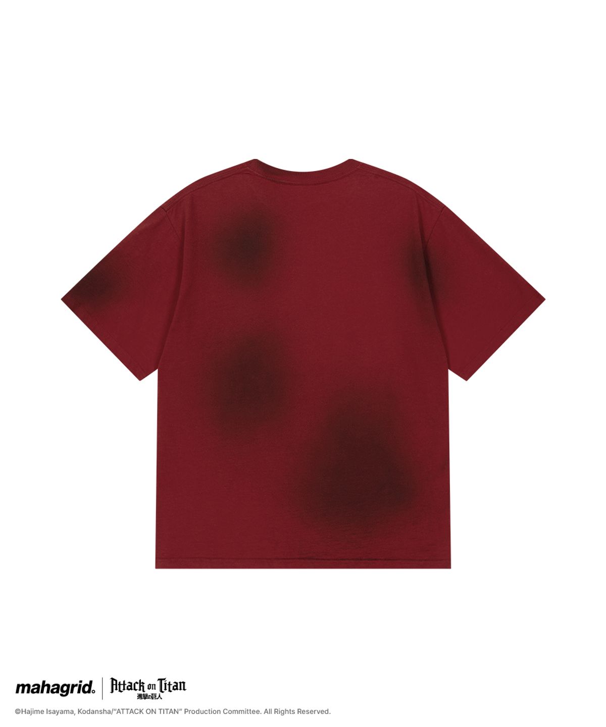 마하그리드(MAHAGRID) [진격의거인] DIRTY WASHED EREN BERSERK TEE RED(MG2GMMT501T)