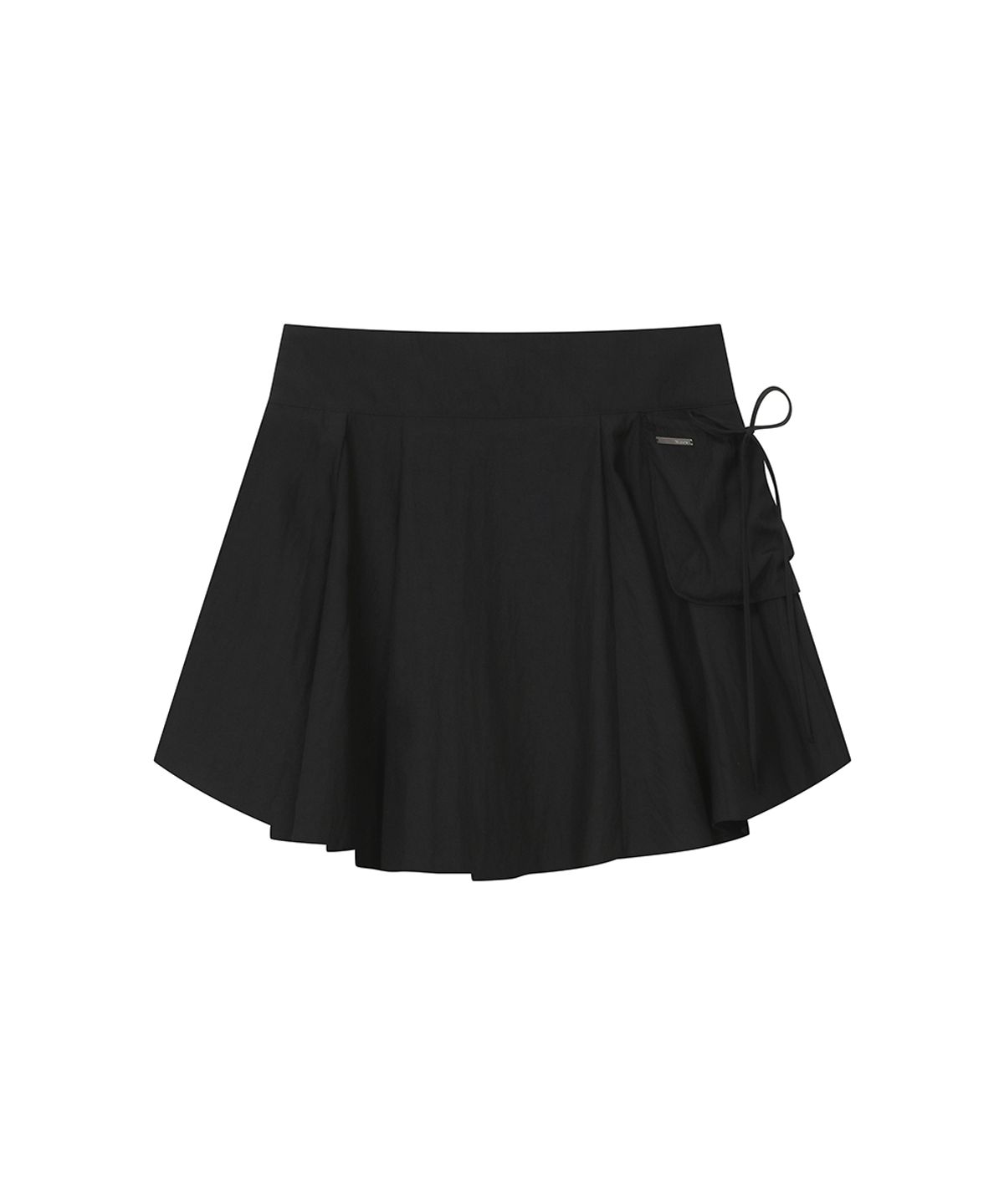 미세키서울(MISEKI SEOUL) Draped side pocket midi skirt BLACK